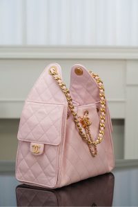 Chanel 25s small hobo 抽绳水桶包 粉色 小号 图3