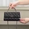 Chanel 25s 交叉手柄kelly 黑金 横版 图1