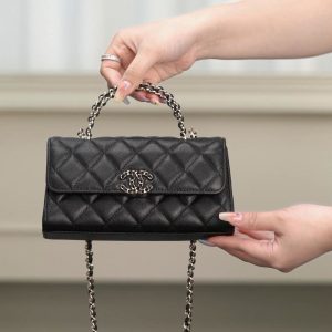 Chanel 25s 交叉手柄kelly 黑金 横版 图1