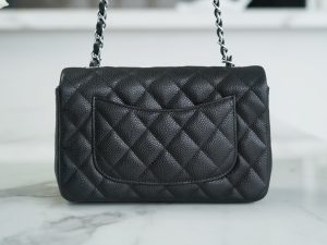 CF Classic Flap |荔枝纹 Mini 黑银 图2