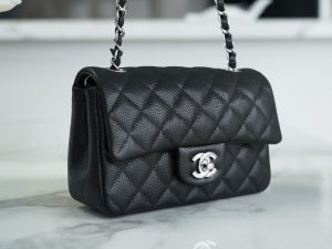 CF Classic Flap |荔枝纹 Mini 黑银 图3