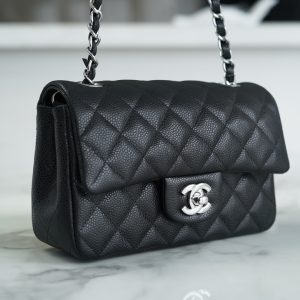 CF Classic Flap |荔枝纹 Mini 黑银 图3