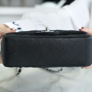 CF Classic Flap |荔枝纹 Mini 黑银 图4