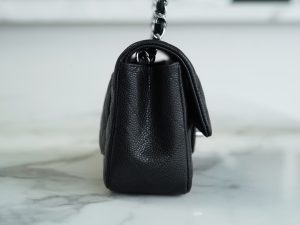 CF Classic Flap |荔枝纹 Mini 黑银 图5