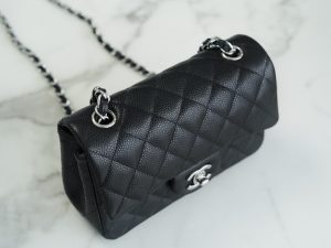 CF Classic Flap |荔枝纹 Mini 黑银 图7