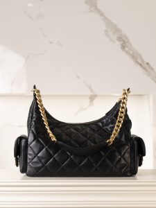 CHAENL 25c 大号嬉皮 hobo bag 黑金 图3