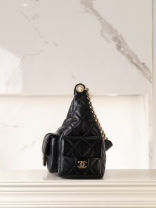 CHAENL 25c 大号嬉皮 hobo bag 黑金 图6