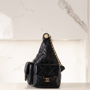 CHAENL 25c 大号嬉皮 hobo bag 黑金 图6