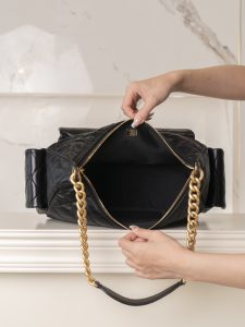 CHAENL 25c 大号嬉皮 hobo bag 黑金 图8