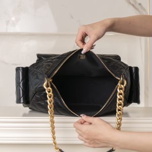 CHAENL 25c 大号嬉皮 hobo bag 黑金 图8