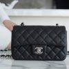 CF Classic Flap |荔枝纹 Mini 黑银 图1