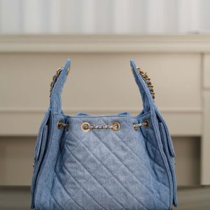 Chanel small hobo bag 牛仔蓝小号 图2