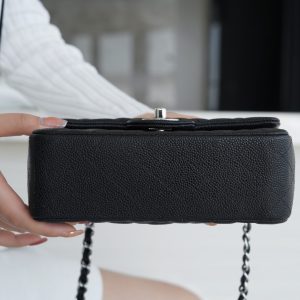 CF Classic Flap |荔枝纹 Mini 黑银 图5