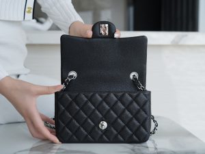 CF Classic Flap |荔枝纹 Mini 黑银 图6