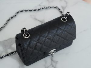 CF Classic Flap |荔枝纹 Mini 黑银 图8