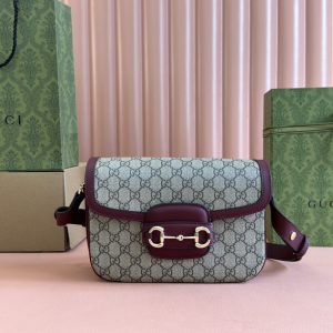 【原厂皮配置专柜全套包装】!!!!Gucci Horsebit 1955系列小号肩背包 图1