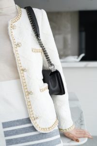 Chanel Leboy 大球纹 黑银小号 图4