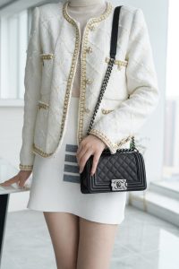 Chanel Leboy 大球纹 黑银小号 图6