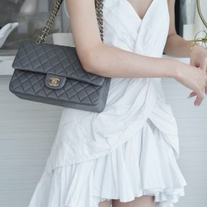 CF Classic Flap| 中号羊皮 深灰ʚྀིɞ 图5