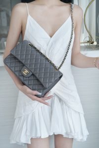 CF Classic Flap| 中号羊皮 深灰ʚྀིɞ 图6