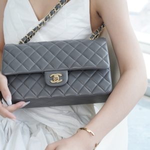 CF Classic Flap| 中号羊皮 深灰ʚྀིɞ 图7