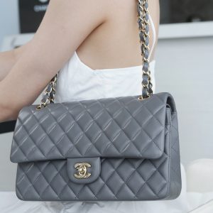 CF Classic Flap| 中号羊皮 深灰ʚྀིɞ 图8