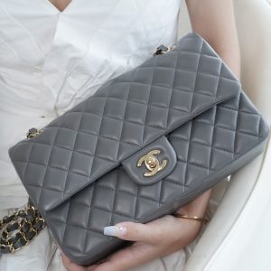 CF Classic Flap| 中号羊皮 深灰ʚྀིɞ 图9