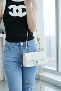 Chanel 金属球 Mini 仙女白 图7
