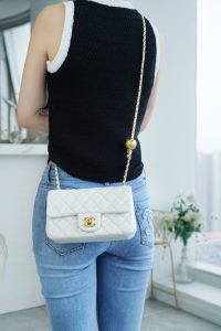 Chanel 金属球 Mini 仙女白 图8