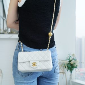Chanel 金属球 Mini 仙女白 图8