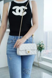 Chanel 金属球 Mini 仙女白 图9