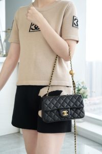 Chanel 23C大mini金属球 黑色 图7