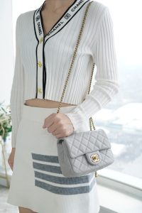 Chanel 王̆̈炸̆̈ CF金属球 方胖子 浅灰色 图7