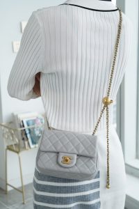Chanel 王̆̈炸̆̈ CF金属球 方胖子 浅灰色 图4