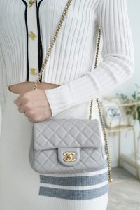 Chanel 王̆̈炸̆̈ CF金属球 方胖子 浅灰色 图6