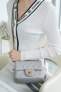 Chanel 王̆̈炸̆̈ CF金属球 方胖子 浅灰色 图9
