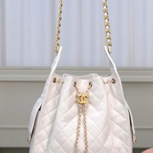 Chanel hobo bag 白色鱼子酱 中号 图1
