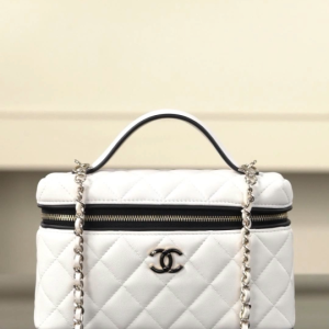 Chanel 26ss隐藏款 熊猫拼色LP盒子包 白色 图1