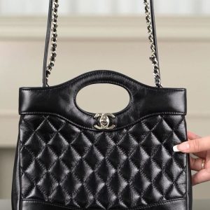 Chanel 31bag Mini 黑金 图1