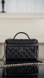 Chanel 25C 新款饭盒包 黑金 荔枝牛 图1