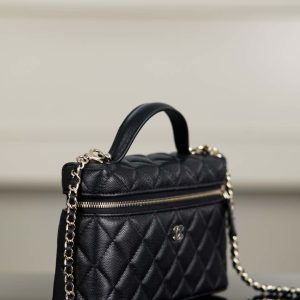 Chanel 25C 新款饭盒包 黑金 荔枝牛 图3