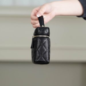 Chanel 25C 新款饭盒包 黑金 荔枝牛 图6