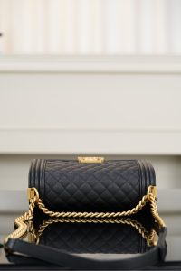 Chanel leboy 小球纹黑金中号 图7
