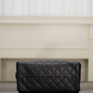 Chanel hobo bag 抽绳水桶包 黑金鱼子酱 中号 图9