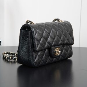 CF Classic Flap |荔枝纹 Mini 黑浅金 图3