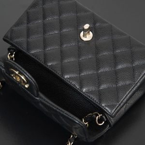 CF Classic Flap |荔枝纹 Mini 黑浅金 图5