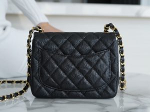 CF Classic Flap |荔枝纹 方胖子 黑金 图3