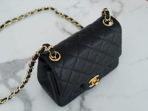 CF Classic Flap |荔枝纹 方胖子 黑金 图6