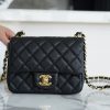 CF Classic Flap |荔枝纹 方胖子 黑金 图1