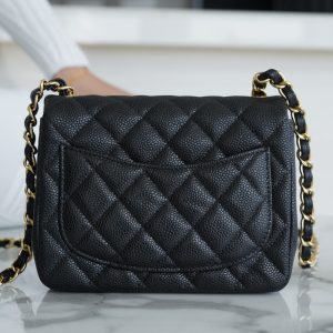 CF Classic Flap |荔枝纹 方胖子 黑金 图3